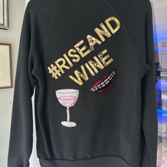 Sequined Merlot sweat shirt Bow & Drape - Picture 2 of 3